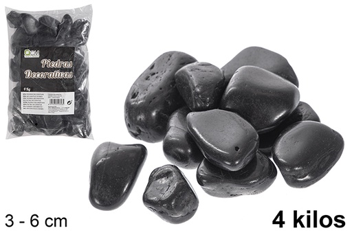 [114348] Black decorative stone 3-6 cm (4 kg)
