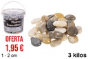 Bote piedras decorativas color surtido 1-2 cm (3 kg)