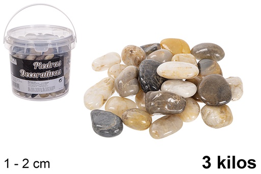 [114354] Jar with decorative stones assorted color 1-2 cm (3 kg)