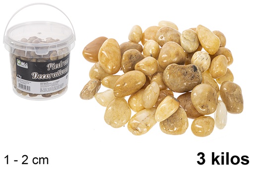[114356] Jar with brown decorative stones 1-2 cm (3 kg)