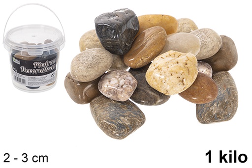 [114359] Bote piedras decorativas color surtido 2-3 cm (1 kg)