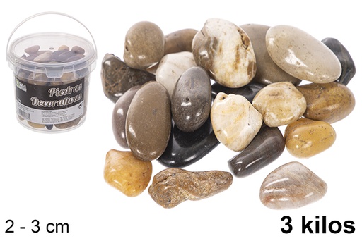 [114364] Jar with decorative stones assorted color 2-3 cm (3 kg)