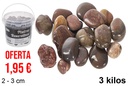 Barattolo con pietre decorative marrone 2-3 cm (3 kg)