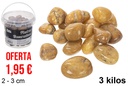 Frasco com pedras decorativas marrom 2-3 cm (3 kg)