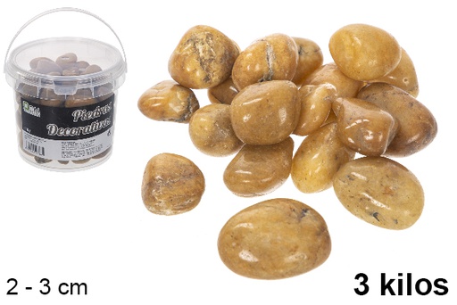 [114366] Jar with brown decorative stones 2-3 cm (3 kg)
