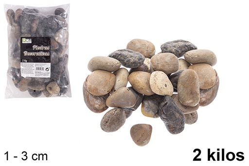[114379] Pedra decorativa em cores variadas 1-3 cm (2 kg)