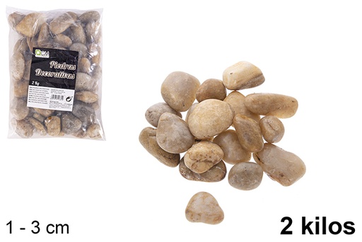 [114381] Brown decorative stones 1-3 cm (2 kg)