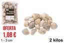 Piedra decorativa blanca 1-3 cm (2 kg)