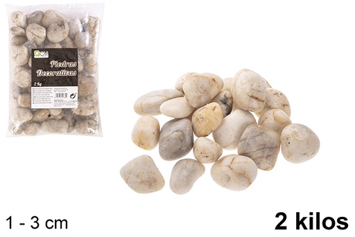 [114382] Pedra decorativa branca 1-3 cm (2 kg)