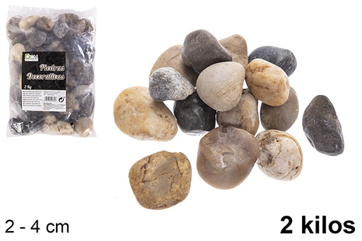 [114384] Piedra decorativa color surtido 2-4 cm (2 kg)