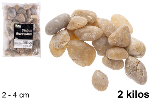 [114386] Piedra decorativa marrón 2-4 cm (2 kg)
