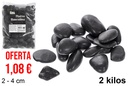 Pedra decorativa preta 2-4 cm (2 kg)