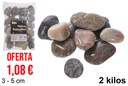 Pedra decorativa em cores variadas 3-5 cm (2 kg)
