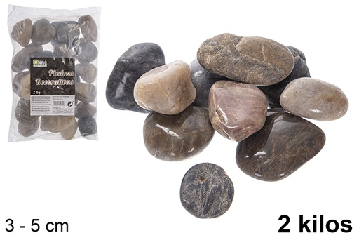 [114389] Decorative stone assorted color 3-5 cm (2 kg)