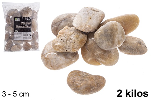 [114391] Brown decorative stones 3-5 cm (2 kg)