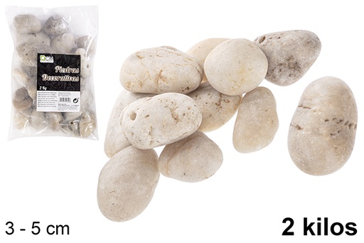 [114392] White decorative stone 3-5 cm (2 kg)
