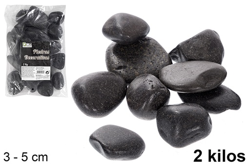[114393] Black decorative stone 3-5 cm (2 kg)