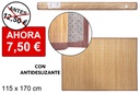 Alfombra bambú natural tiras 11 mm borde PP 115x170 cm