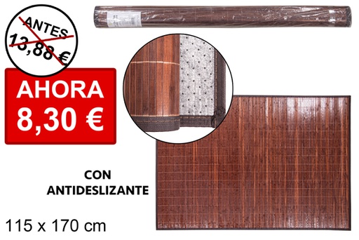 [114459] Laminated mahogany bamboo rug 11 mm border pp 115x170 cm