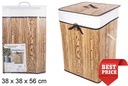 Ropero bambú plegable natural 1 cuadrado con forro 38x56 cm