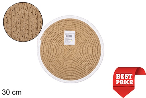 [114524] Base de corda em papel natural/branco 30 cm