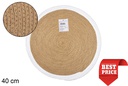 Salvamantel cuerda papel natural/blanco 40 cm