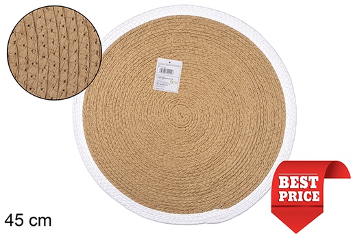 [114526] Sottopentola in corda di carta naturale/bianca 45 cm