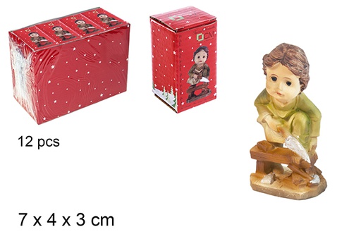 [114576] Child carpenter figure in resin