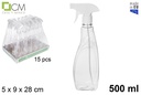 Botella pulverizadora transparente 500 ml