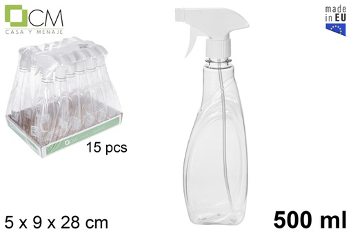 [114657] Bottiglia in plastica con spruzzatore 500 ml