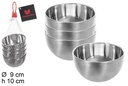Pack 4 mini bowls acero inoxidable 9 cm