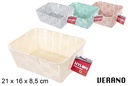 Cesta nylon colores Verano 21x16x8,5 cm