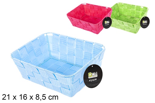 [114699] Cesta nylon colores surtidos 21x16 cm