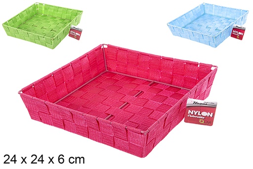 [114702] Nylon basket assorted colors 24 cm
