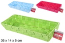Cesta nylon colores surtidos 36x14 cm