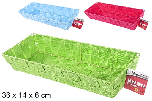 [114705] Cesto in nylon colori assortiti 36x14 cm