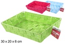 Cesta nylon colores surtidos 30x20 cm