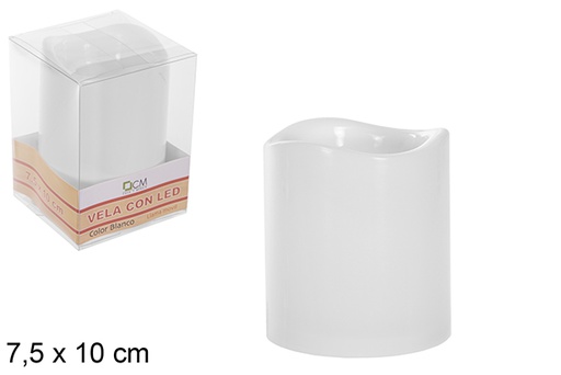 [114737] CANDELA LED BIANCA CON FIAMMA TREMOLANTE