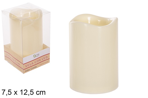 [114744] CANDELA LED CREMA CON FIAMMA TREMOLANTE
