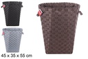 Oval nylon laundry basket in assorted colors 45x55 cm