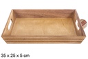 Caja madera con ranura caoba 35x25x5 cm