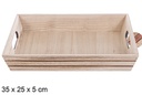 Caja madera con ranura vintage 35x25x5 cm