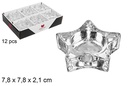 Portavelas cristal estrella 7,8 cm