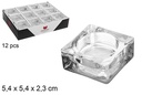 Portavelas cristal cuadrado 5,4 cm