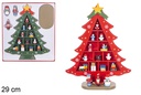 Árbol de Navidad madera decorado color surtido 29 cm