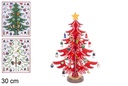 Árbol Navidad de madera decorado color surtido 30 cm