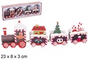 Tren de madera navideño color 23x8x3 cm