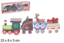 Tren de madera navideño color 23x8x3 cm