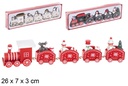 Tren de madera navideño color surtido 26x7x3 cm