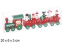 Trem de Natal cores caixa PVC 20x6x3 cm